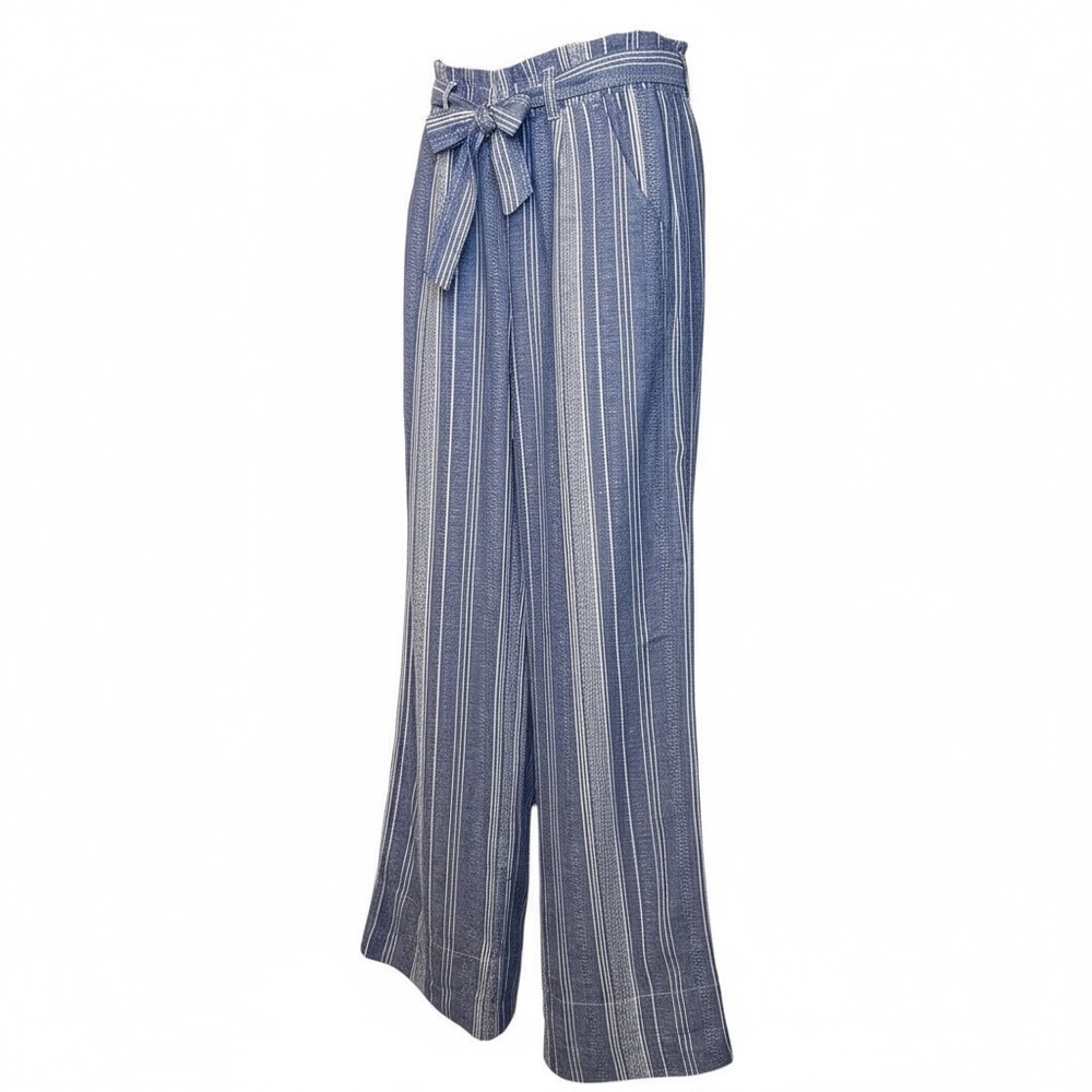 Kohl's White and Blue Linen Pants - Picture 6 of 10